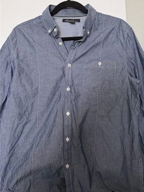 Kenneth Cole New York Lightweight Blue Button-Down Shirt